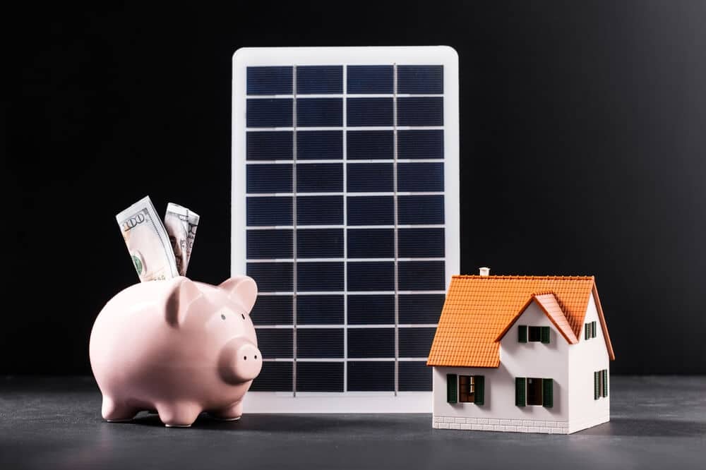 Solar energy savings residential concept